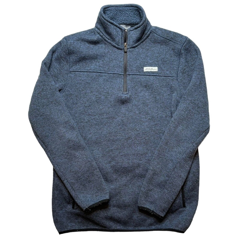 Eddie Bauer Men's 1/4 Zip Mock Neck Classic Fit Pullover Sweater Fleece Size S